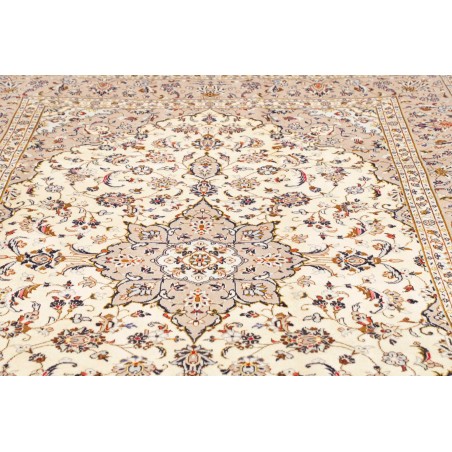 Tappeto Kashan Persia bianco grigio 196x292