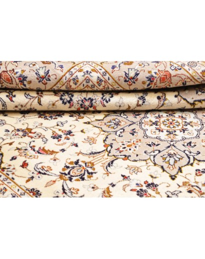 Tappeto Kashan Persia bianco grigio 196x292