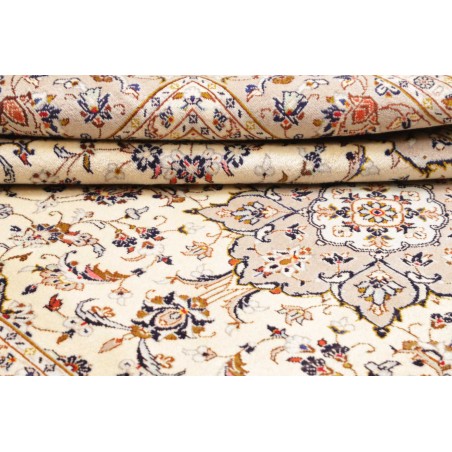 Tappeto Kashan Persia bianco grigio 196x292