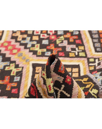 Tappeto Kilim Afghanistan marrone grigio 129x184