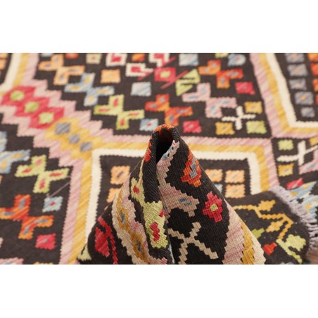 Tappeto Kilim Afghanistan marrone grigio 129x184