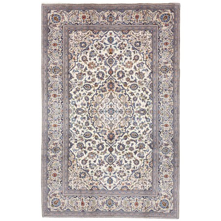 Tappeto Kashan Persia bianco grigio 196x312