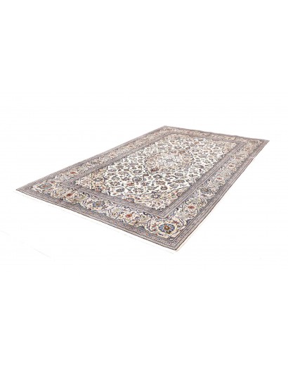Tappeto Kashan Persia bianco grigio 196x312