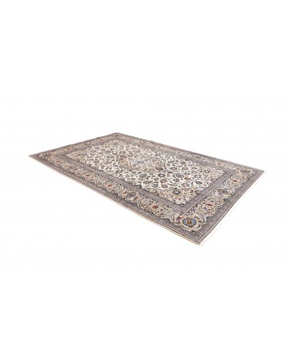 Tappeto Kashan Persia bianco grigio 196x312