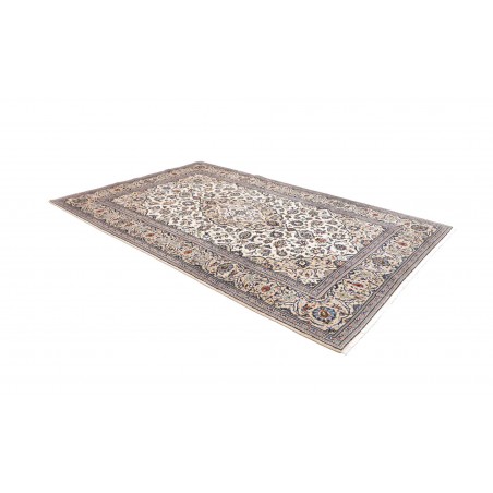 Tappeto Kashan Persia bianco grigio 196x312