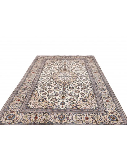 Tappeto Kashan Persia bianco grigio 196x312