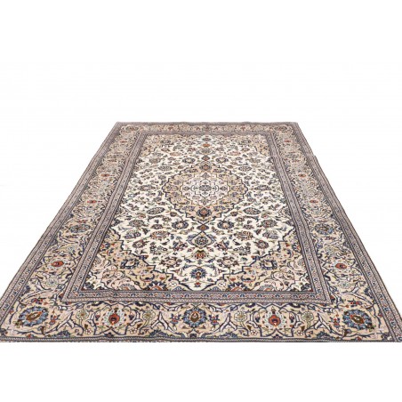 Tappeto Kashan Persia bianco grigio 196x312