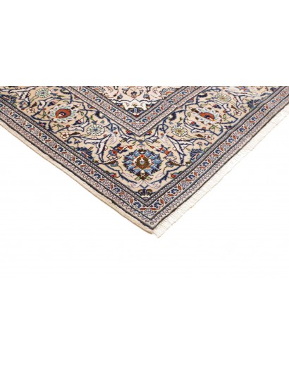 Tappeto Kashan Persia bianco grigio 196x312