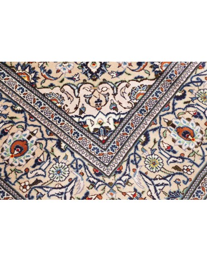 Tappeto Kashan Persia bianco grigio 196x312