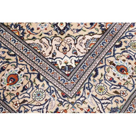 Tappeto Kashan Persia bianco grigio 196x312