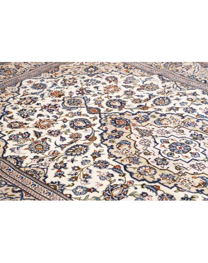 Tappeto Kashan Persia bianco grigio 196x312