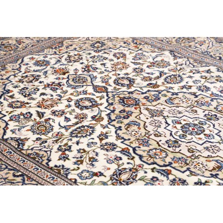 Tappeto Kashan Persia bianco grigio 196x312