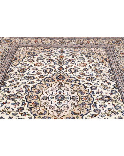 Tappeto Kashan Persia bianco grigio 196x312