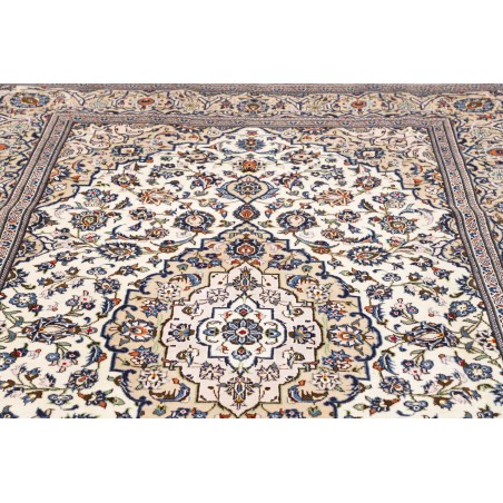 Tappeto Kashan Persia bianco grigio 196x312