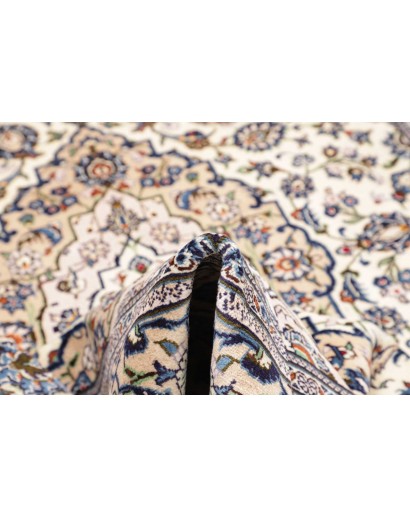 Tappeto Kashan Persia bianco grigio 196x312