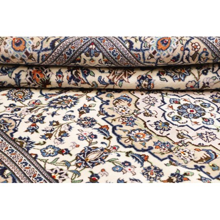 Tappeto Kashan Persia bianco grigio 196x312