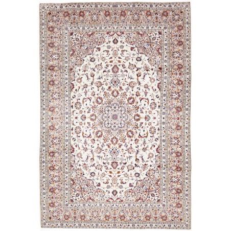 Tappeto Kashan Persia bianco grigio 200x295