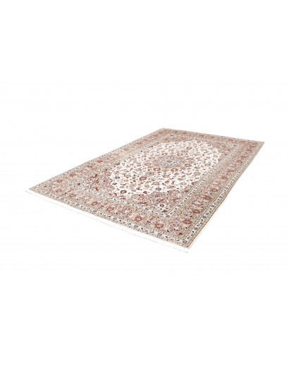 Tappeto Kashan Persia bianco grigio 200x295