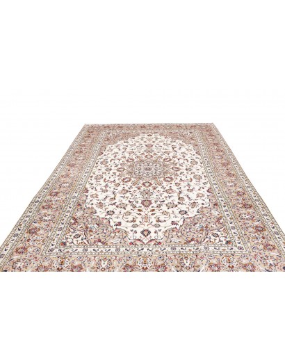 Tappeto Kashan Persia bianco grigio 200x295