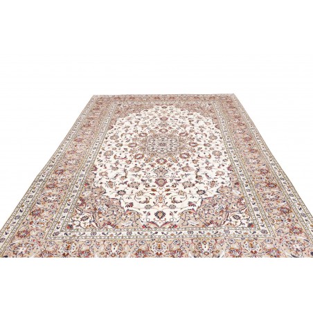 Tappeto Kashan Persia bianco grigio 200x295