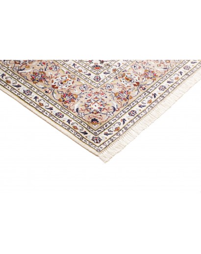 Tappeto Kashan Persia bianco grigio 200x295