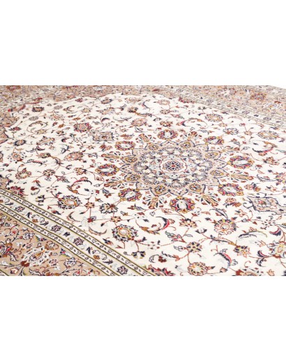 Tappeto Kashan Persia bianco grigio 200x295