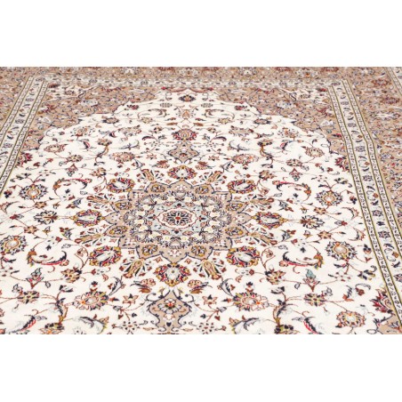 Tappeto Kashan Persia bianco grigio 200x295