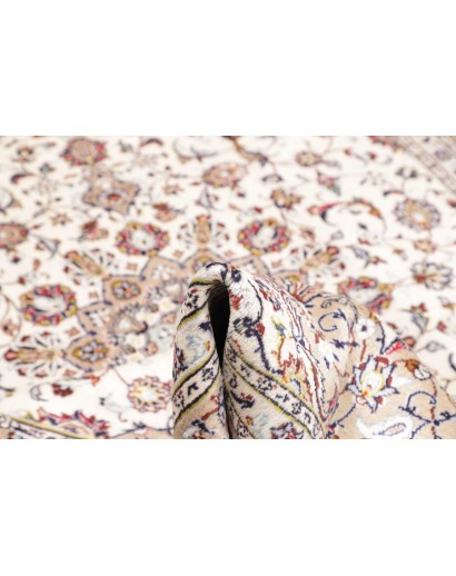 Tappeto Kashan Persia bianco grigio 200x295