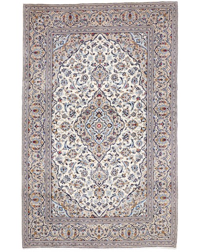 Tappeto Kashan Persia bianco grigio 202x322
