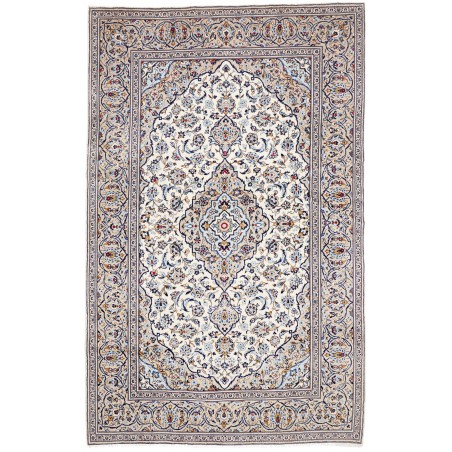Tappeto Kashan Persia bianco grigio 202x322
