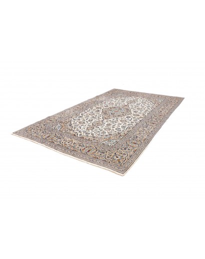 Tappeto Kashan Persia bianco grigio 202x322