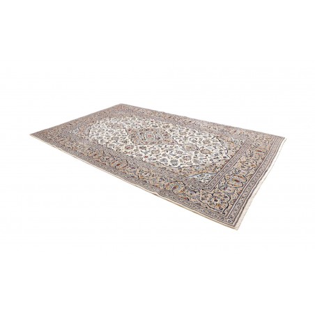 Tappeto Kashan Persia bianco grigio 202x322