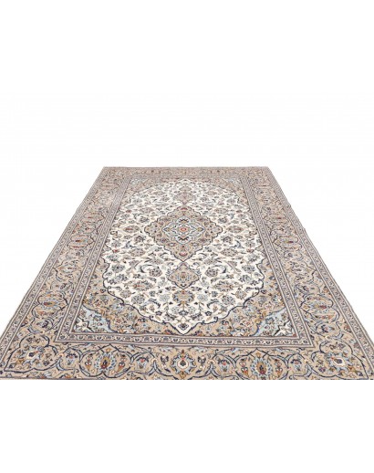 Tappeto Kashan Persia bianco grigio 202x322