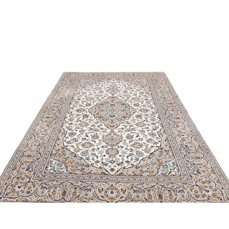 Tappeto Kashan Persia bianco grigio 202x322