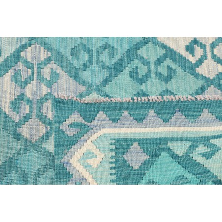 Tappeto Kilim Afghanistan blu bianco 106x161