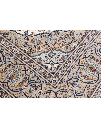 Tappeto Kashan Persia bianco grigio 202x322