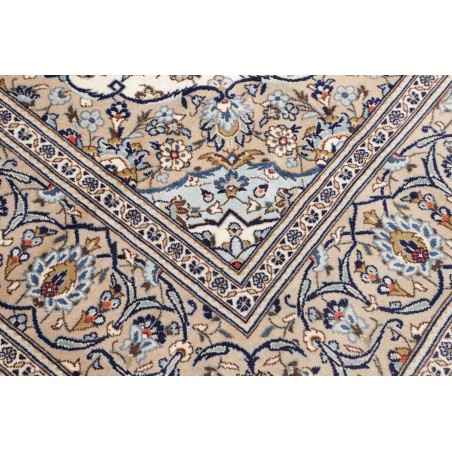 Tappeto Kashan Persia bianco grigio 202x322