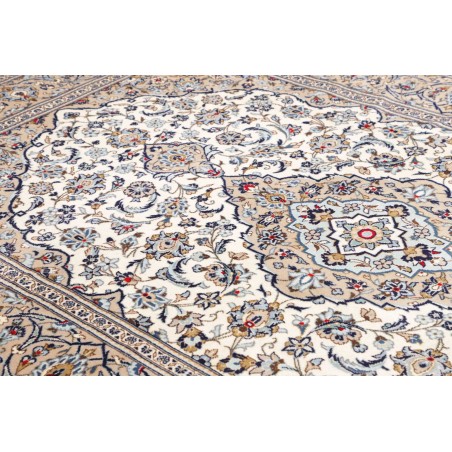Tappeto Kashan Persia bianco grigio 202x322