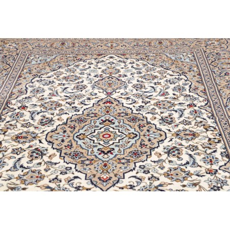 Tappeto Kashan Persia bianco grigio 202x322
