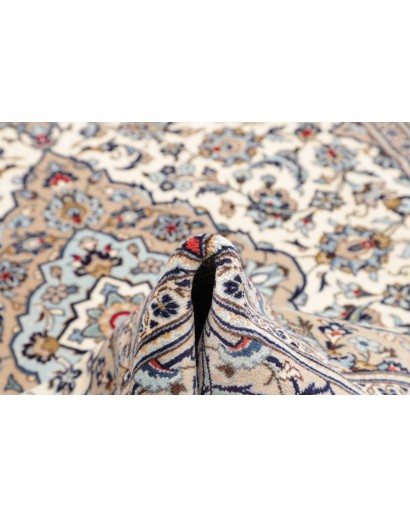 Tappeto Kashan Persia bianco grigio 202x322