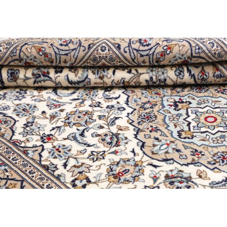 Tappeto Kashan Persia bianco grigio 202x322