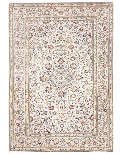 Tappeto Kashan Persia bianco grigio 204x292