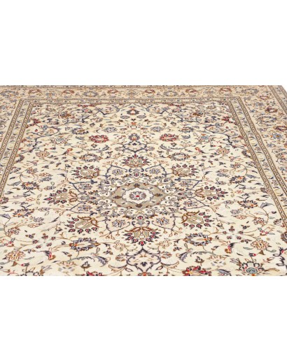 Tappeto Kashan Persia bianco grigio 204x292
