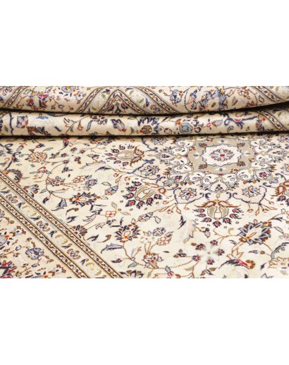 Tappeto Kashan Persia bianco grigio 204x292