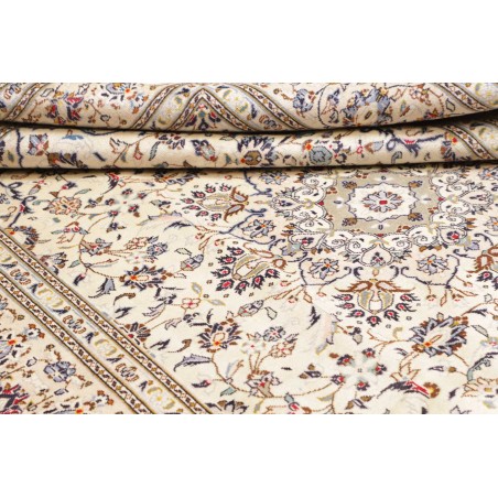 Tappeto Kashan Persia bianco grigio 204x292