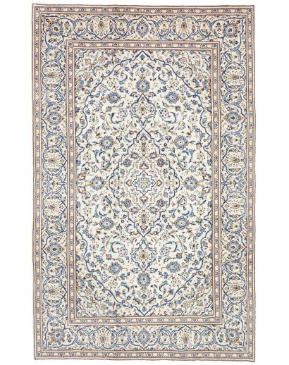 Tappeto Kashan Persia bianco azzurro 193x308