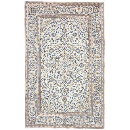 Tappeto Kashan Persia bianco azzurro 193x308