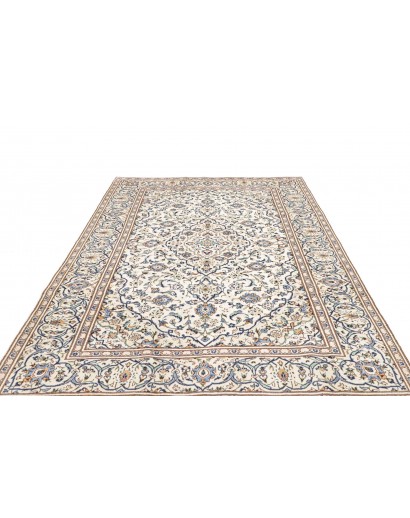 Tappeto Kashan Persia bianco azzurro 193x308