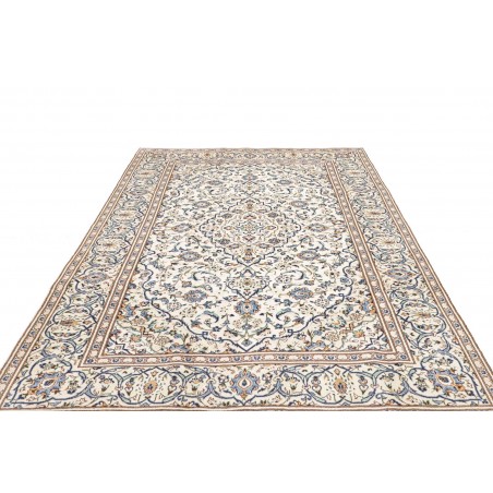 Tappeto Kashan Persia bianco azzurro 193x308