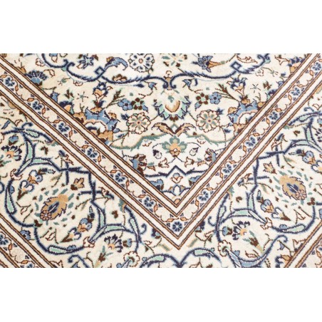 Tappeto Kashan Persia bianco azzurro 193x308